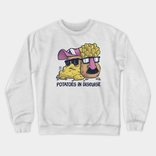 Potatoes in disguise (black text) Crewneck Sweatshirt by MBGraphiX